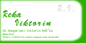 reka viktorin business card